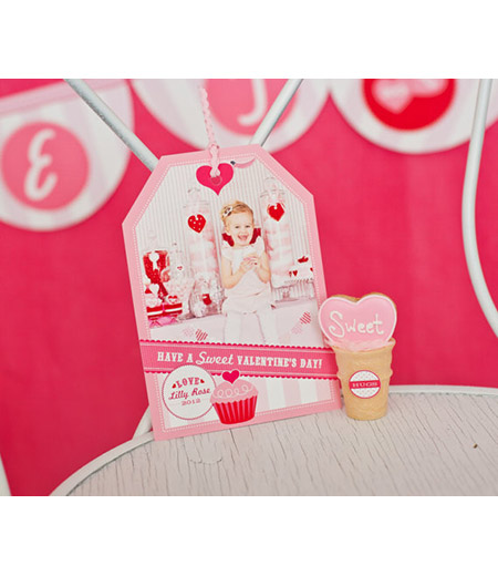 Sweet Valentines Day Photo Hangtag Card - Customized Printable Photo Card